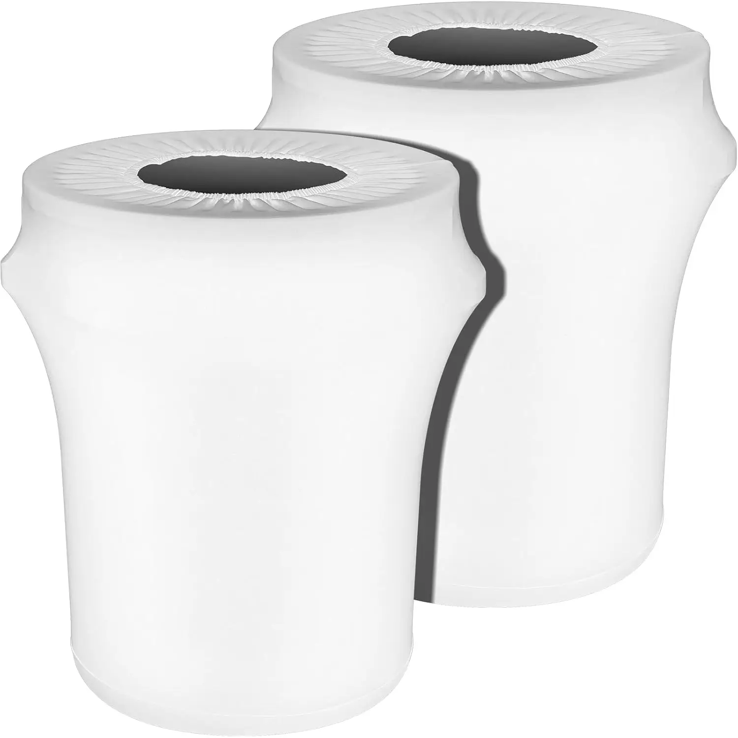 

Набор из 2-х эластичных чехлов для мусорных баков объемом 32 галлона, из спандекса, для использования внутри и снаружи помещений, белые