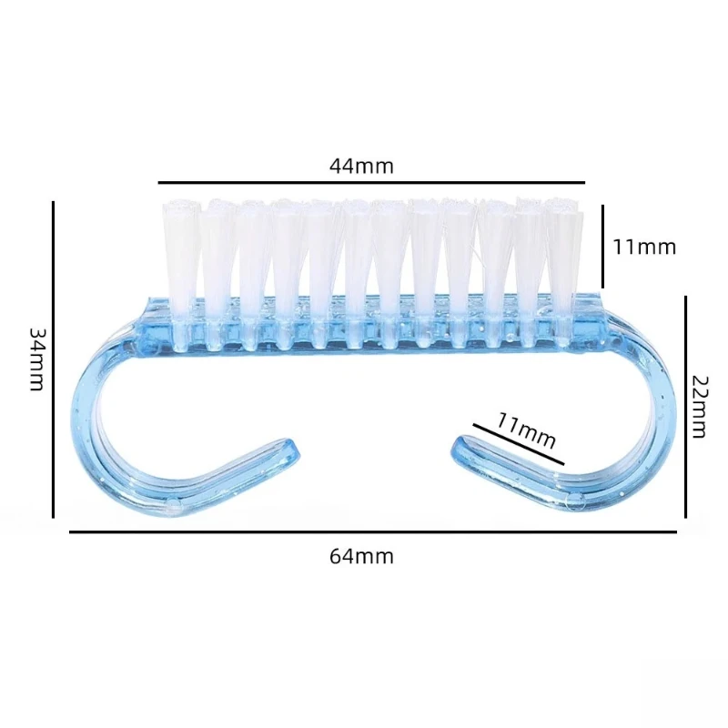 크리 에이 티브 네일 브러쉬 믹스 컬러 네일 핸드 스크러빙 청소 브러쉬 먼지 클리너 네일 아트 매니큐어 소프트 리무버 도구