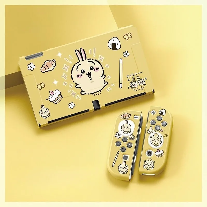 Hot Usagi Chiikawa Soft TPU Frosted Split Protective Case for Nintendo Switch OLED Shockproof Kawaii Portable Lightweight Gift