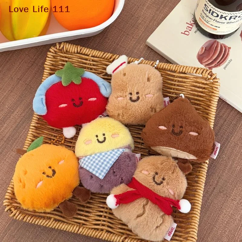 Neue süße Cartoon leckeres Essen Plüsch Puppe Anhänger Schlüsselanhänger Kawaii Orangen Kartoffeln Rucksack Dekoration Anhänger Zubehör Geschenk