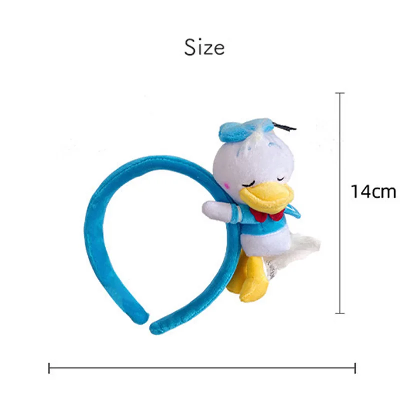 Disney Cute Plush Doll Headband Cartoon Hairpin Headwear Mickey Mouse Stitch Donald Duck Headband For Adults Minnie Ear Headband