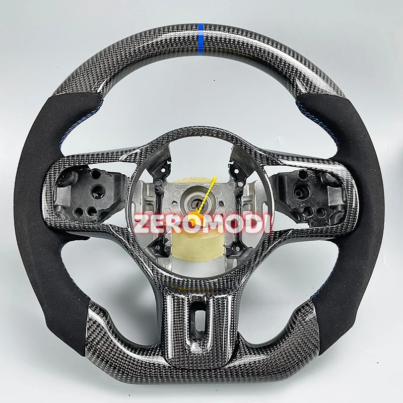 Volant de voiture en fibre de carbone perforée en cuir pour Mitsubishi Evolution X EVO 9 EVO 2008-2015, accessoires de volant