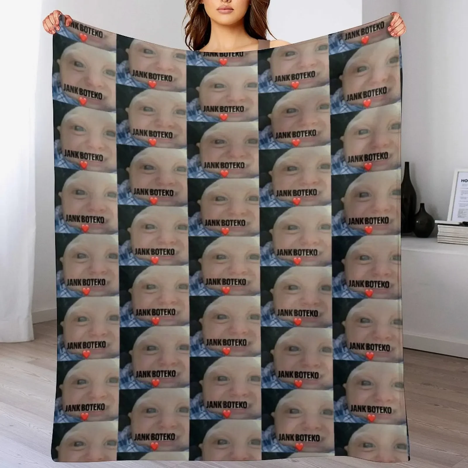 

Jank Boteko Throw Blanket warm winter Luxury Thicken Furry funny gift Blankets