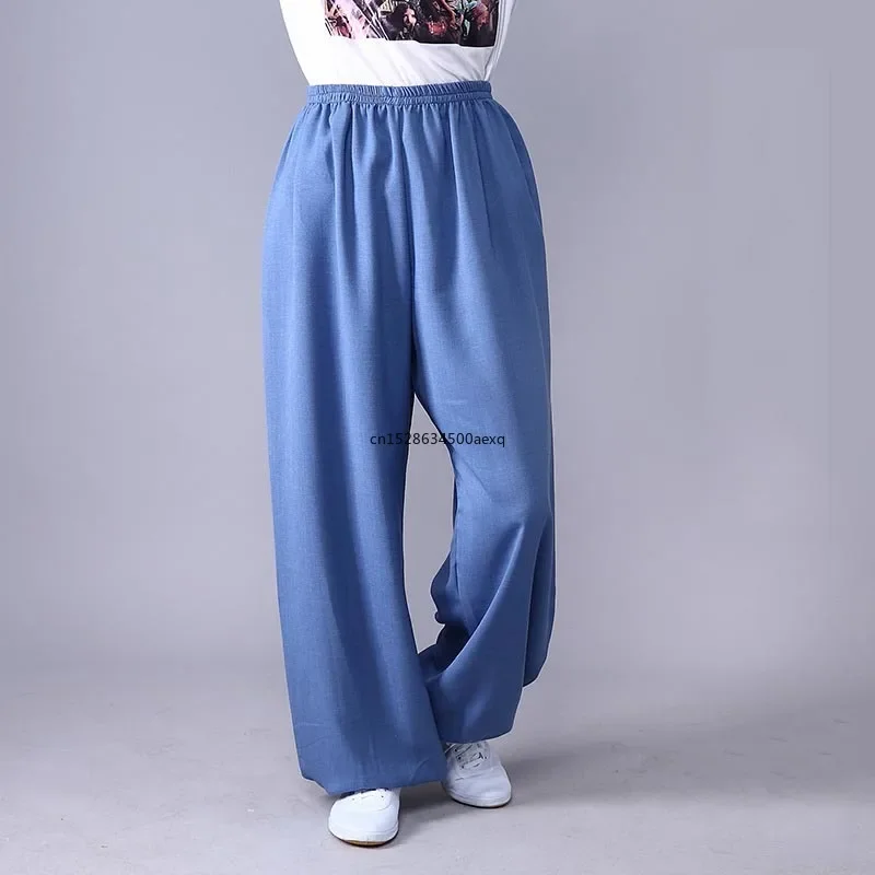 Women Men Martial Arts Cotton Linen Tai Chi Pants Lantern Breathable Pants Yoga Taekwondo Boxing Karate Jeet Kune Do Trousers