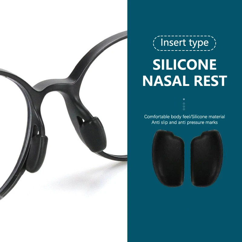 5Pair Color Anti-slip Silicone Nose Pads For Eyeglasses Glasses Frame Plug-in Nose Pad Eyewear Accessories