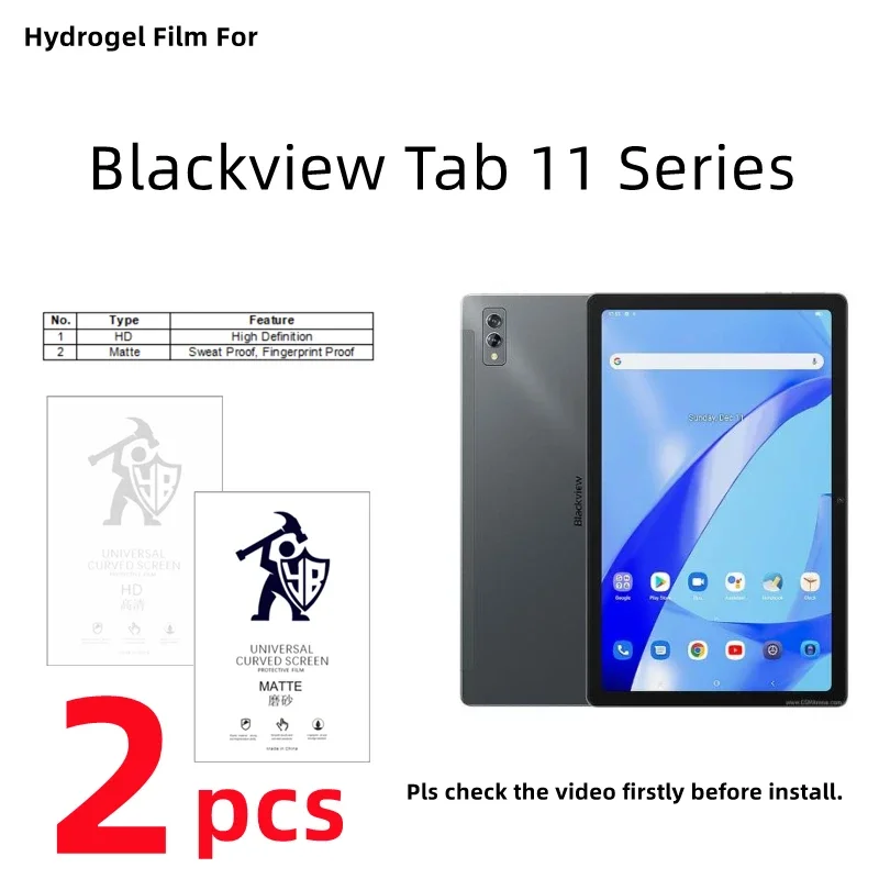 

2pcs Matte Hydrogel Film For Blackview Tab 11 HD Screen Protector For Blackview Tab 11 WIFI 11SE Clear/MATTE TPU Protective Film
