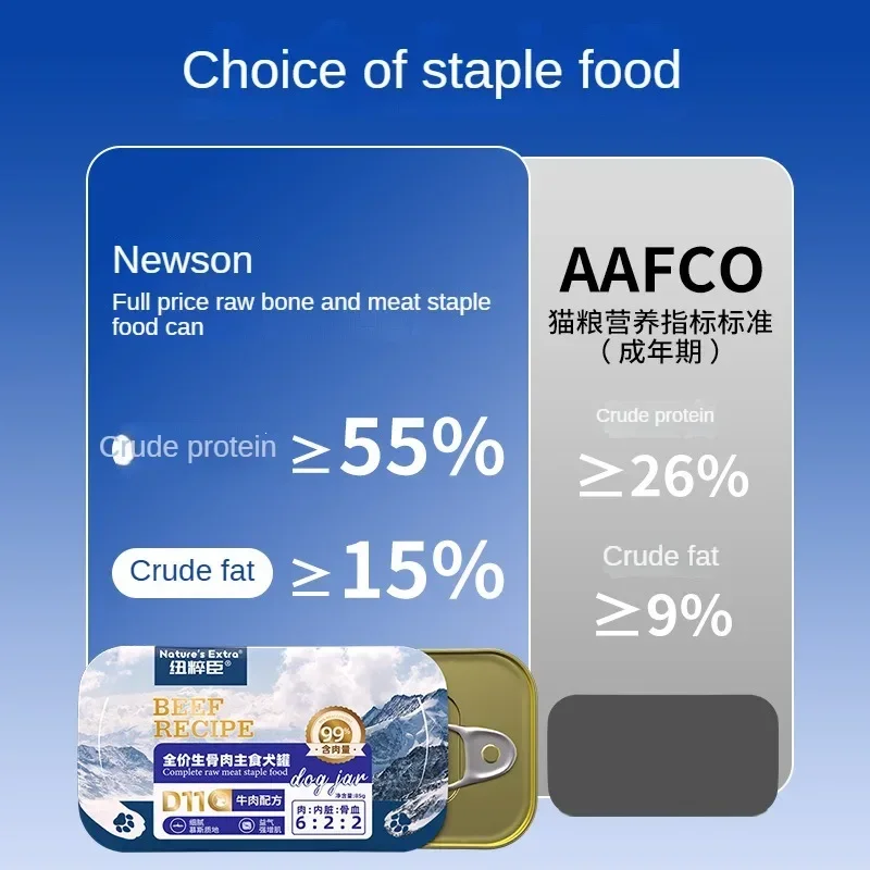 Cat Wet Food dog staple food canned Beef goose rabbit meat raw bone meat staple food Nutritious delicious pet food Pet Supplies