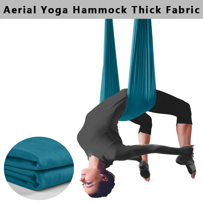 【 Promotional Offer 】 4 m Thick Aerial Yoga Swing - Heavy-Duty Single-Layer Hammock with Adjustable Straps for Fitness & Aeria
