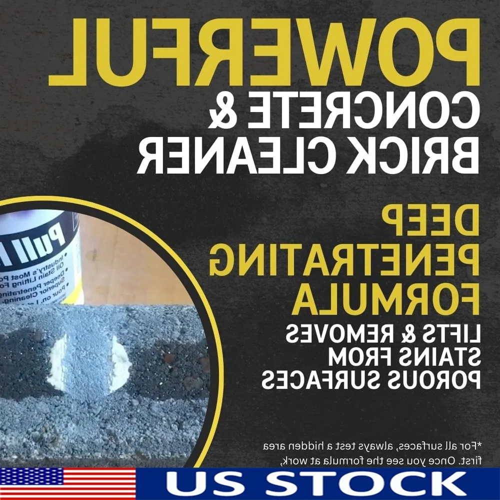 Effective Oil Stain Lift Cleaning Solution Concrete Garage Floors Driveways Easy Application Poultice Formula 32 Fl Oz