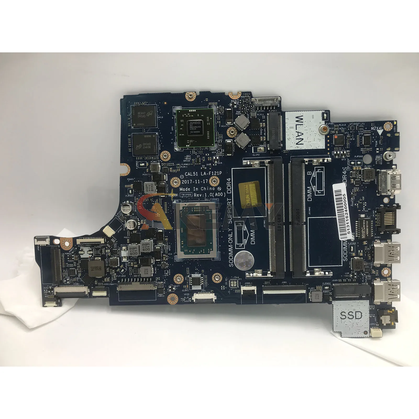 CAL51 LA-F121P para DELL Inspiron 5575 5775 placa base para portátil R3 R5 R7 placa base para ordenador portátil 0GMXP8 0525HD 9XH0N 100% probado OK