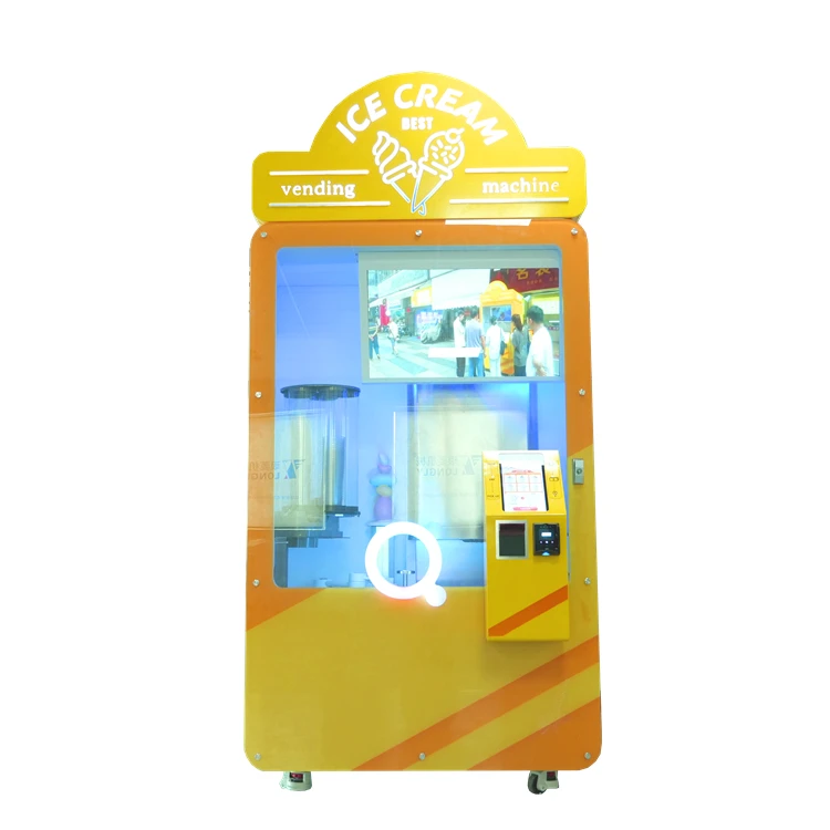 Commercial Floor Standing Ice Cream Vending Equipment Automatic Robot