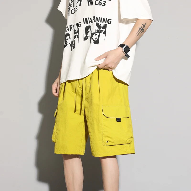 

Summer Men's Cargo Shorts Casual Baggy Multi-Pockets Streetwear Shorts Male Fashion Loose Overalls Shorts Male Plus Size