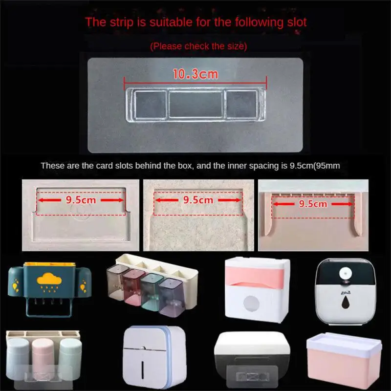 1/3pcs Punching-free Thickened Adhesive Patch Non Marking Wall-mounted Super Strong Adhesive Hooks For Tissue Box Storage Rack