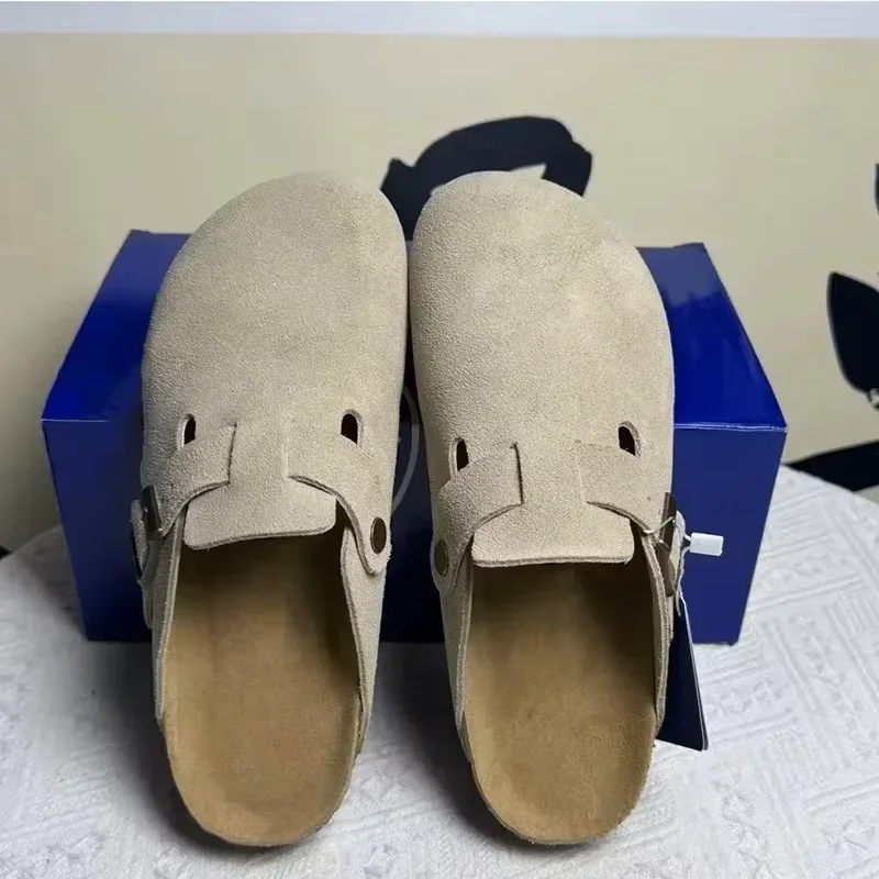 Sandalias de Cuero de Moda 2026 para Hombre y Mujer, Retro, Casuales, Cómodas, Antideslizantes, para Playa, Primavera y Otoño