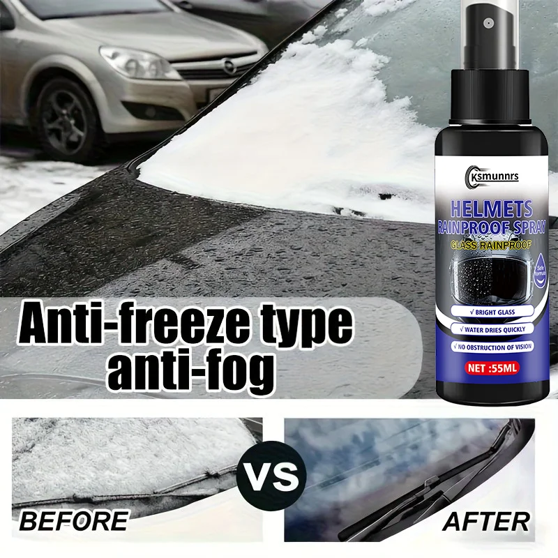 Anti-fog and Waterproof Spray | Ensures Long-lasting Clear Vision on All Glass and Plastic Surfaces, Using a Water-based, Non-oi