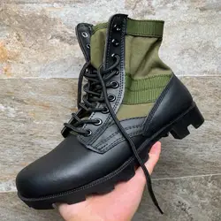 Panama Combat Boots Summer Breathable 2024 New Outdoor Desert Tactical Leather Ground Boots