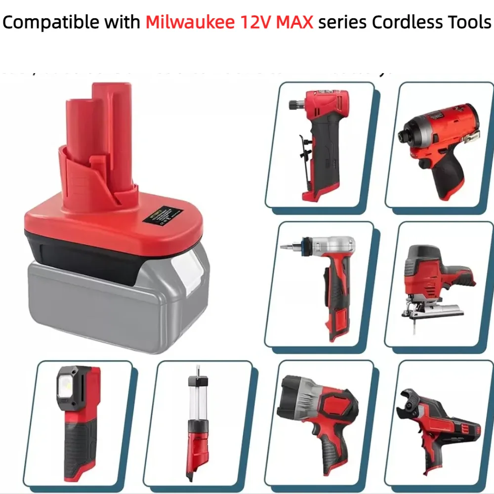 

For Makita 18V BL Li-ion Battery Adapter/Converter TO Milwaukee 12V MAX Cordless Electric Drill Tools accessory (Only Adapter)