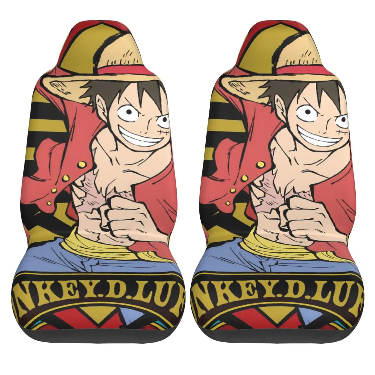 One Piece Universal Car Seat Cover Waterproof AUTOYOUTH Monkey D.Luffy Seat Covers Fabric Hunting