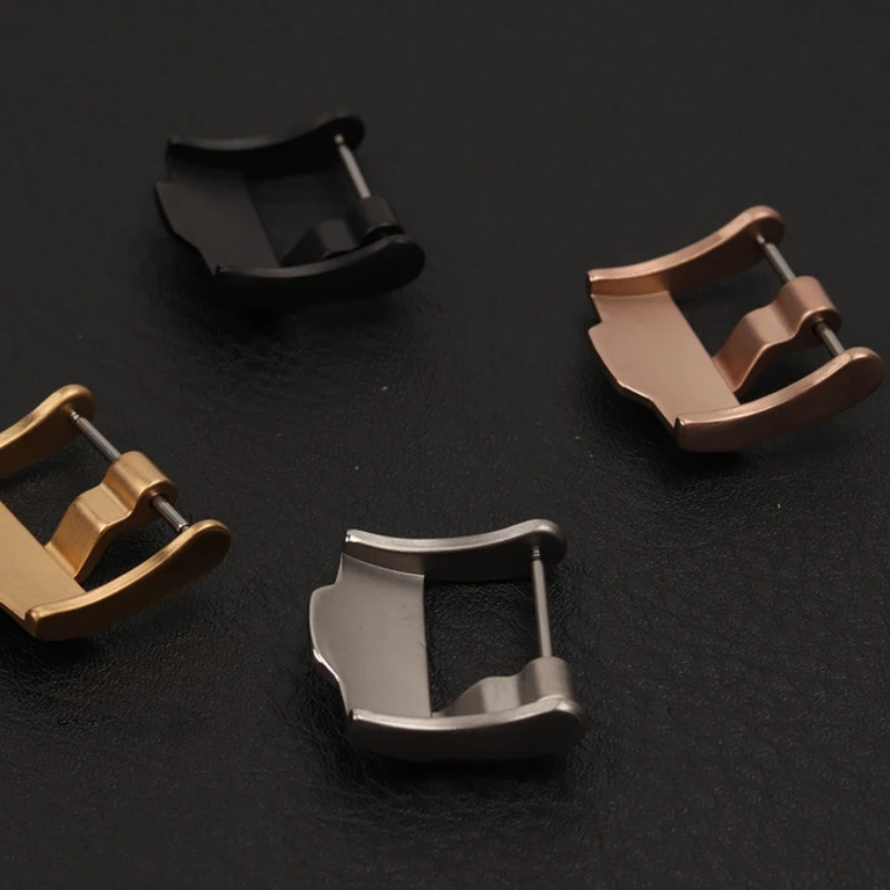 الصلبة الفولاذ المقاوم للصدأ ساعة بوتيوم ، AP المطاط سيليكون حزام من الجلد ، إبرة مشبك ، الفولاذ الأسود ، الذهبي الوردي ، 18 مللي متر ، 20 مللي متر ، 24 مللي متر