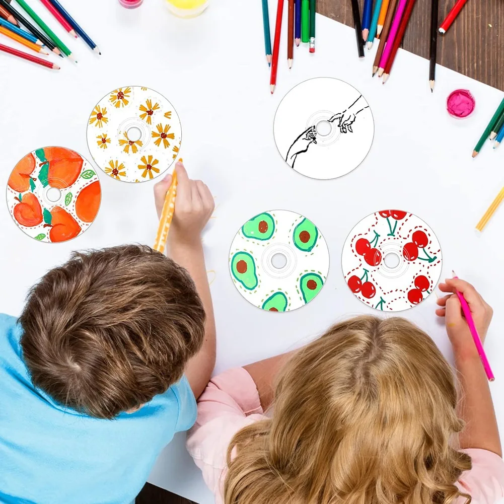 F-3C 80 Pieces Clear Cds For Painting 4.8Inch Blank Cds For Decoration DIY Aesthetic Wall Cd Room Decor Transparent Wall Cds