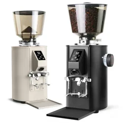 220V Electric Coffee Grinder 64mm Imported Carbon Steel Burrs Touch Operation Timing Quantitative Electric Coffee Mills