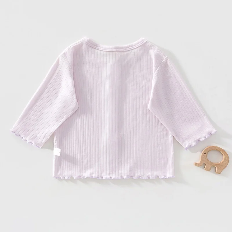 0-2Y Summer Baby Girls Outerwear and Sweaters Cute Style Cherry Embroidered Long Sleeved Cardigan Fashion Single Breasted Top