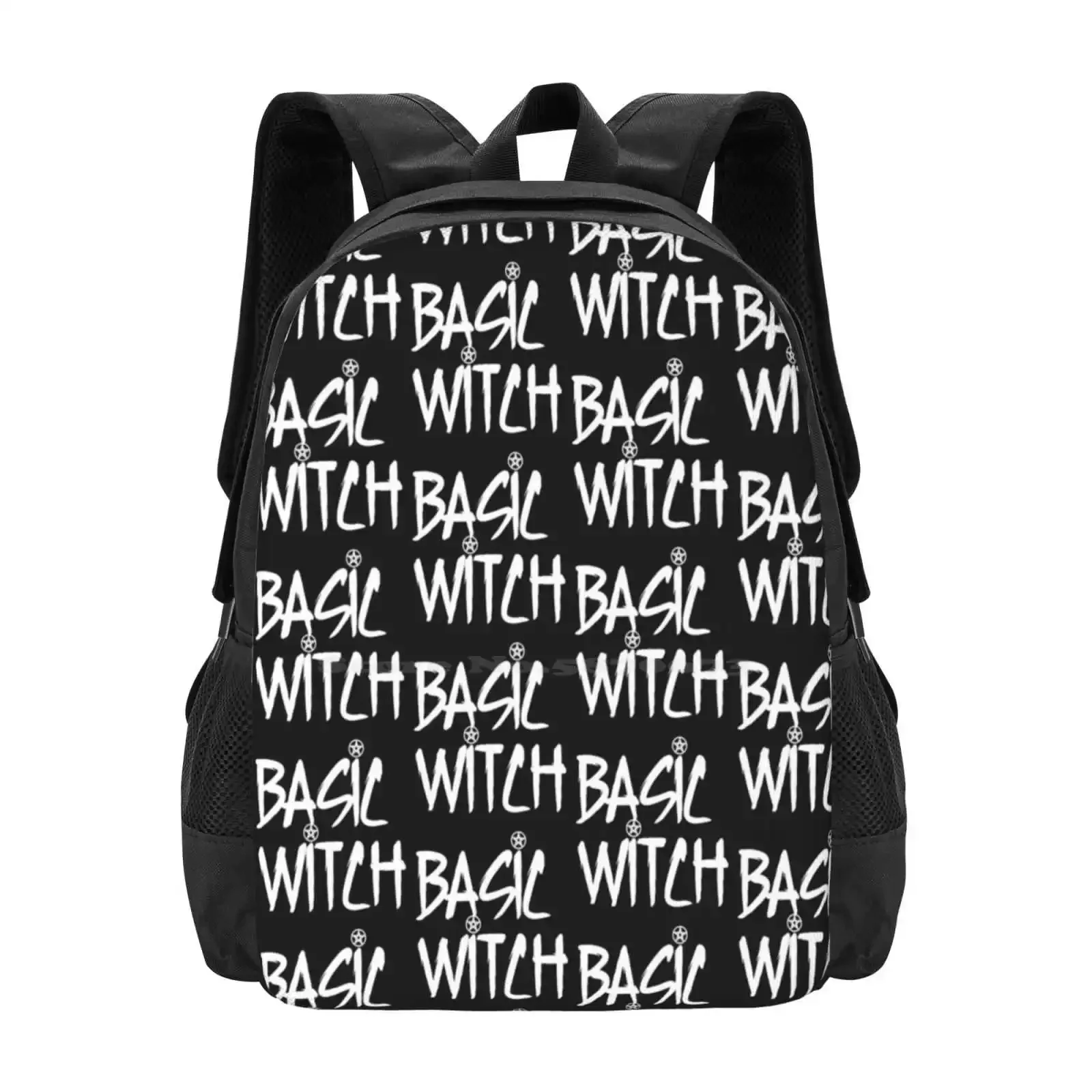 Basic Witch Hot Sale Schoolbag Backpack Fashion Bags Basic Witch Witchcraft Brujeria Gothic Lettering Magic Feminism Femme