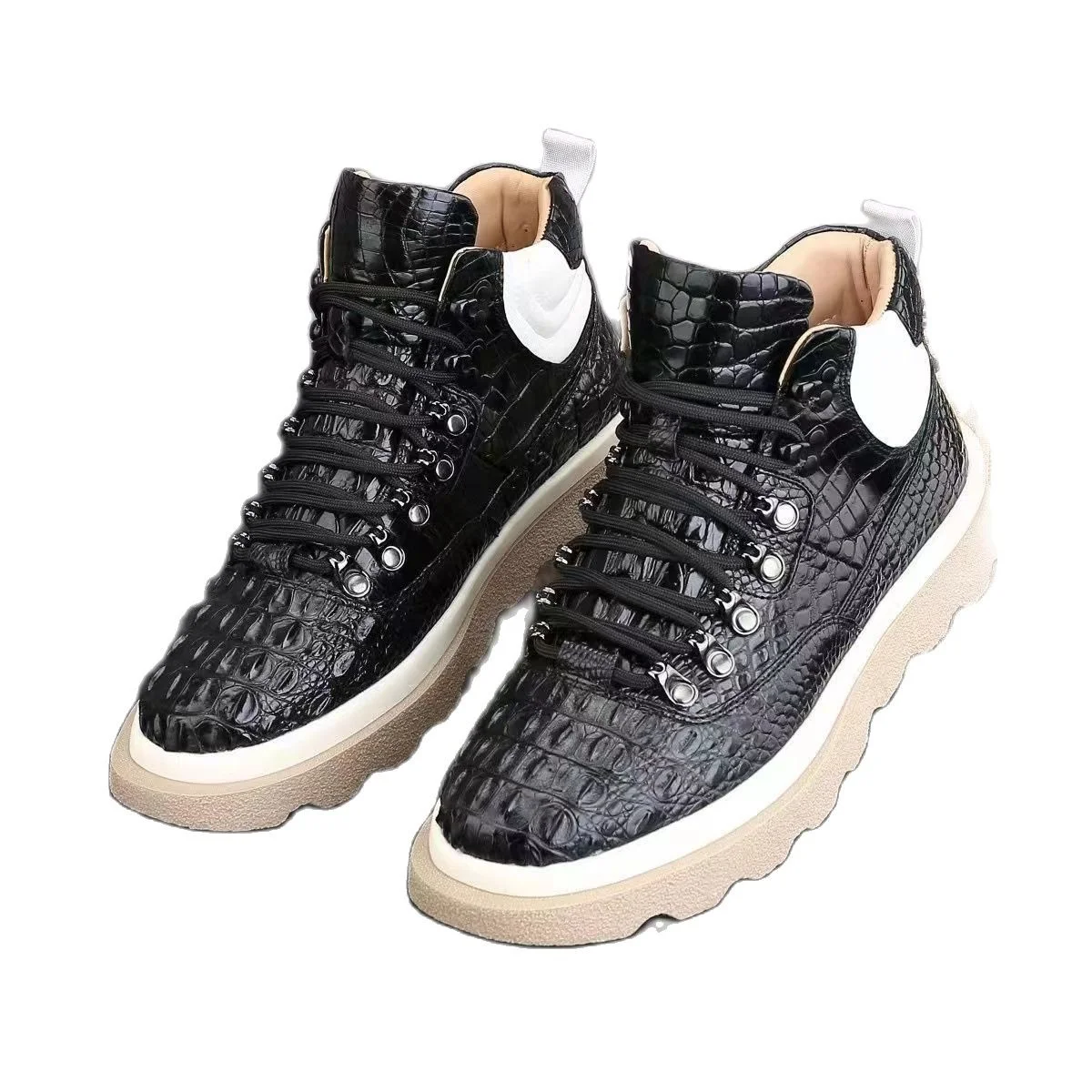 

2023 new arrival Fashion Crocodile Skin causal shoes men,male Genuine leather pdd111