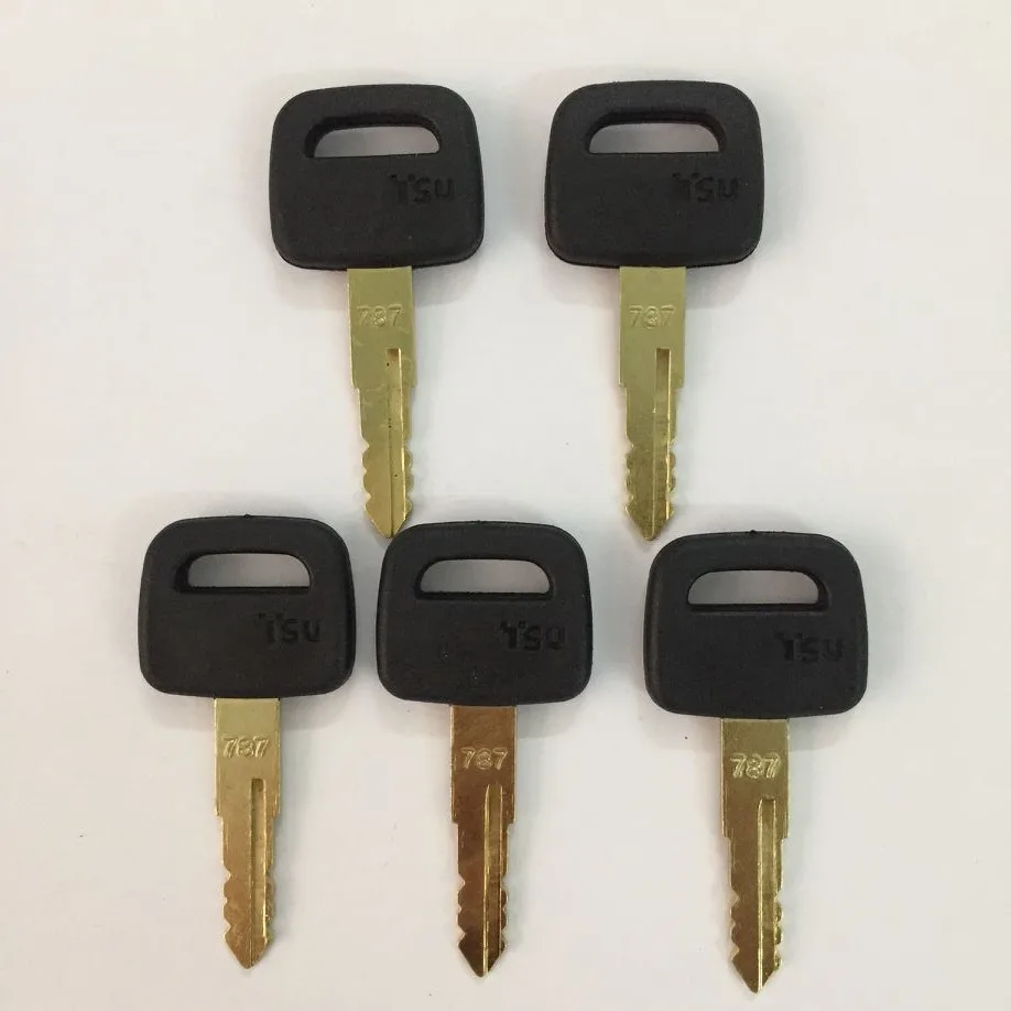 5PCS 787 Ignition Key for Komatsu Excavator Dozer Loader Heavy Equipment