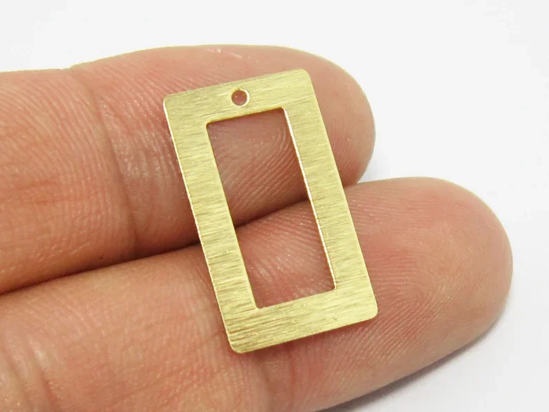 20pcs Textured Rectangle Earring Charms,Geometric Brass Charms,22x13mm 24.3x14.3mm 32x18mm,Earring Findings, Jewelry Making-R959