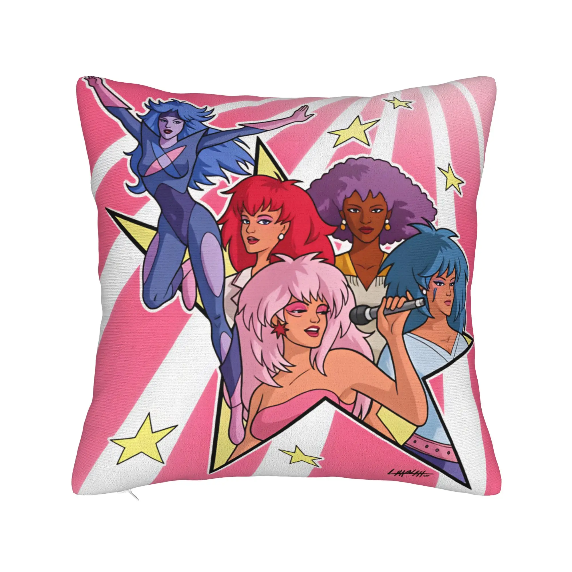 Pillow Case Jem And The Holograms Movie Soft  Pillow Cover For Living Room Bed Chair Funny Pillowcases
