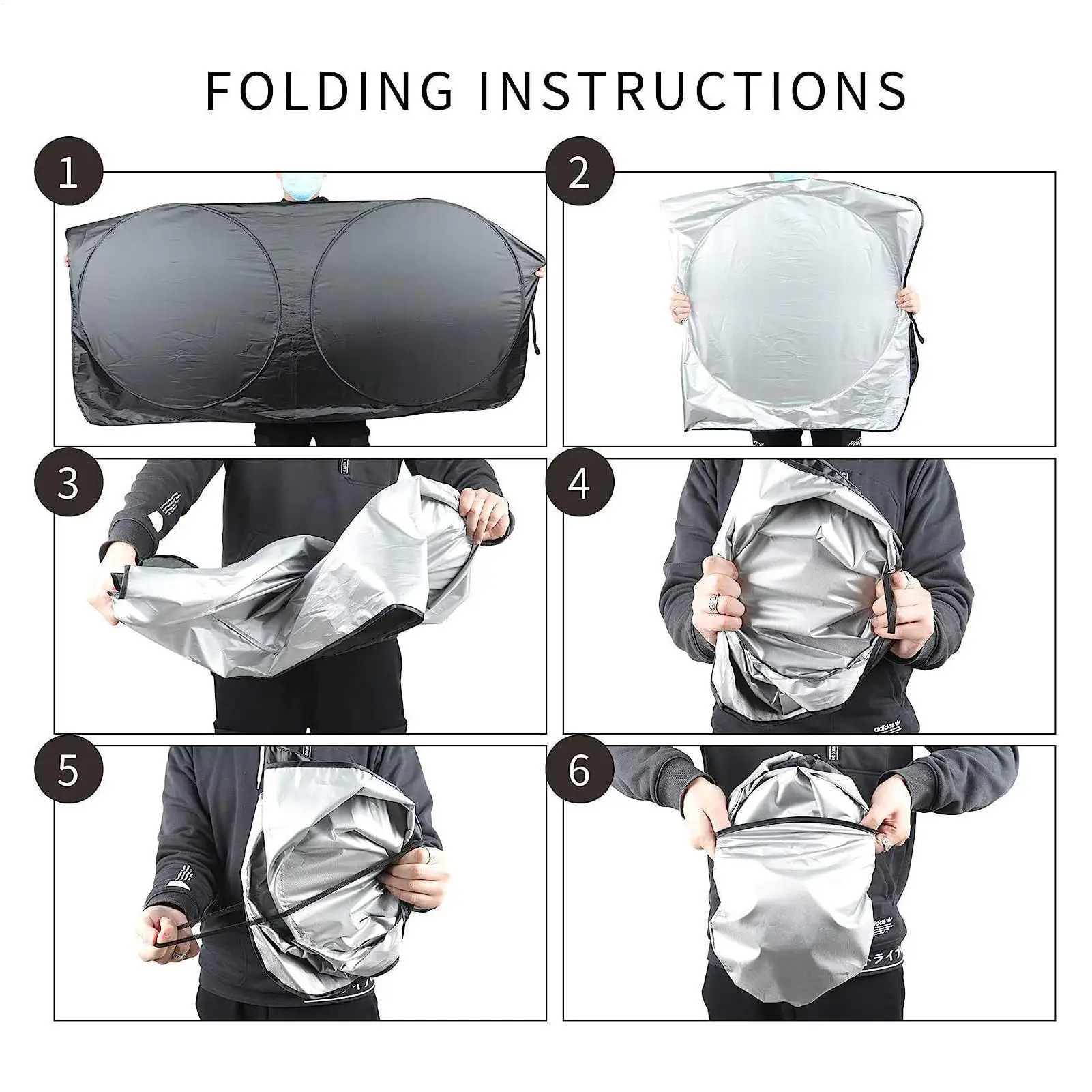 

Солнцезащитный козырек на лобовое стекло автомобиля, складной солнцезащитный козырек на переднее окно, блокирующие УФ-рефлятивный автомобильный зонтик, солнцезащитный козырек, защитный чехол