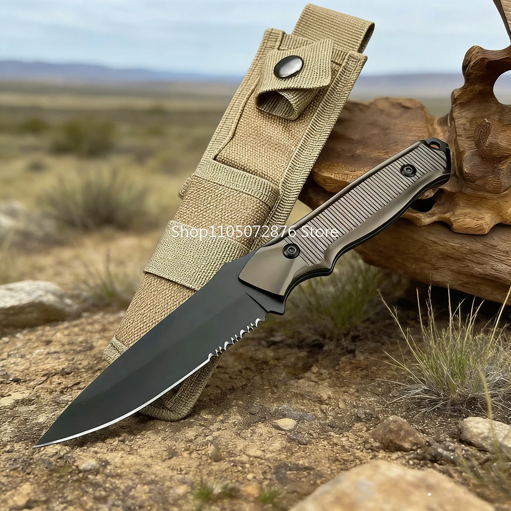 Dive Knife Titanium - Coltello Dritto 140BK EDC per Sopravvivenza,