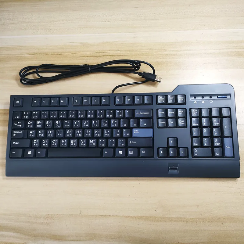 

Traditional Chinese layout USB wired keyboard for Lenovo kuf1256 fingerprint identification windows10 8 7 windows hello