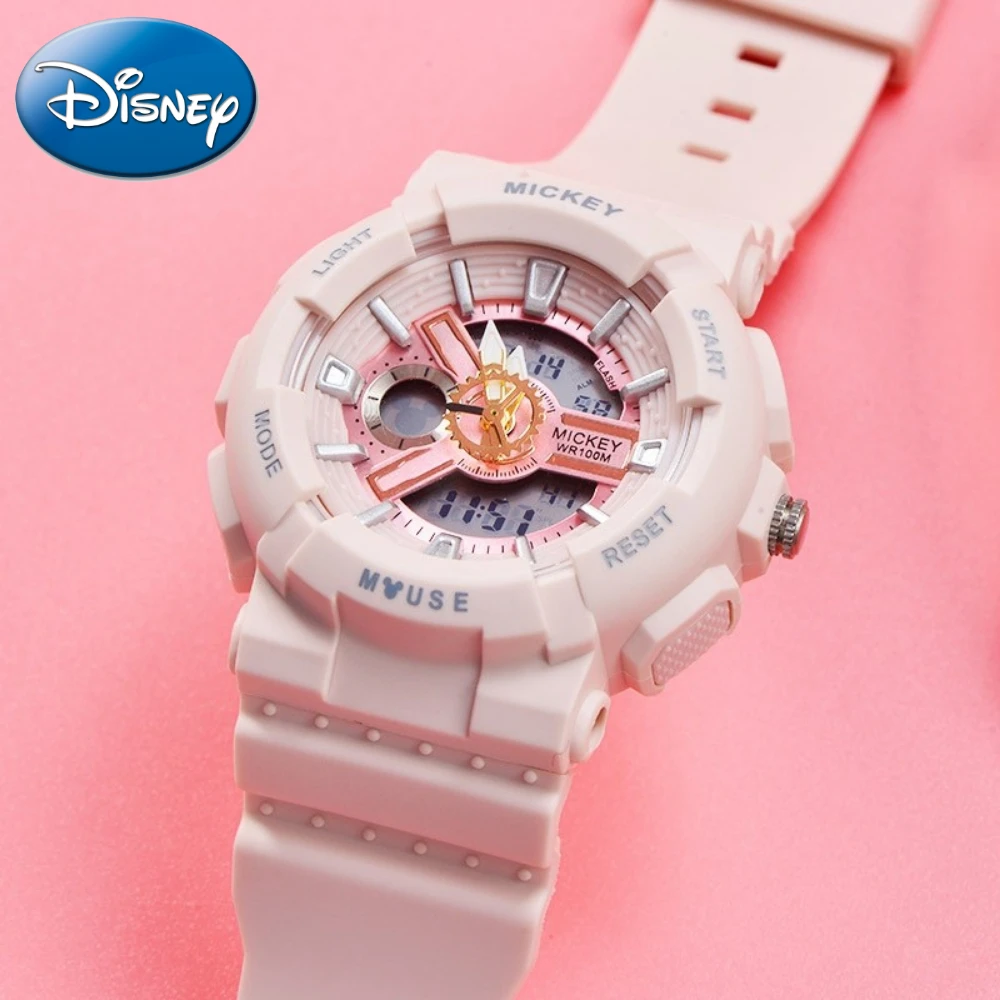 Disney Gift With Box Teen Sport Waterproof Hour Multifunction Luminous Lady Digital Quartz Watch Women Child Relogio Feminino