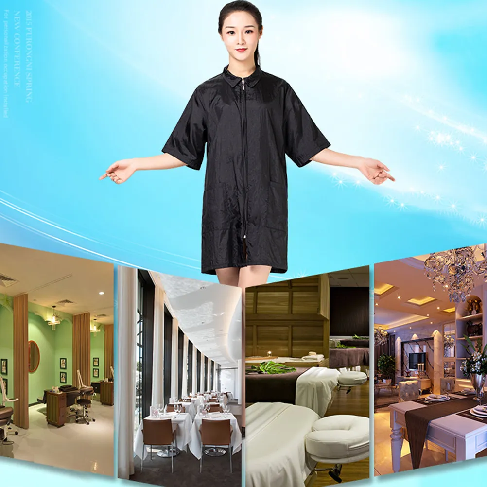 

1Pcs Waterproof Hair Salon Apron Fashion Simple Design with Front Pockets for Kitchen Cooking Barber Work Clothes Canteen Use