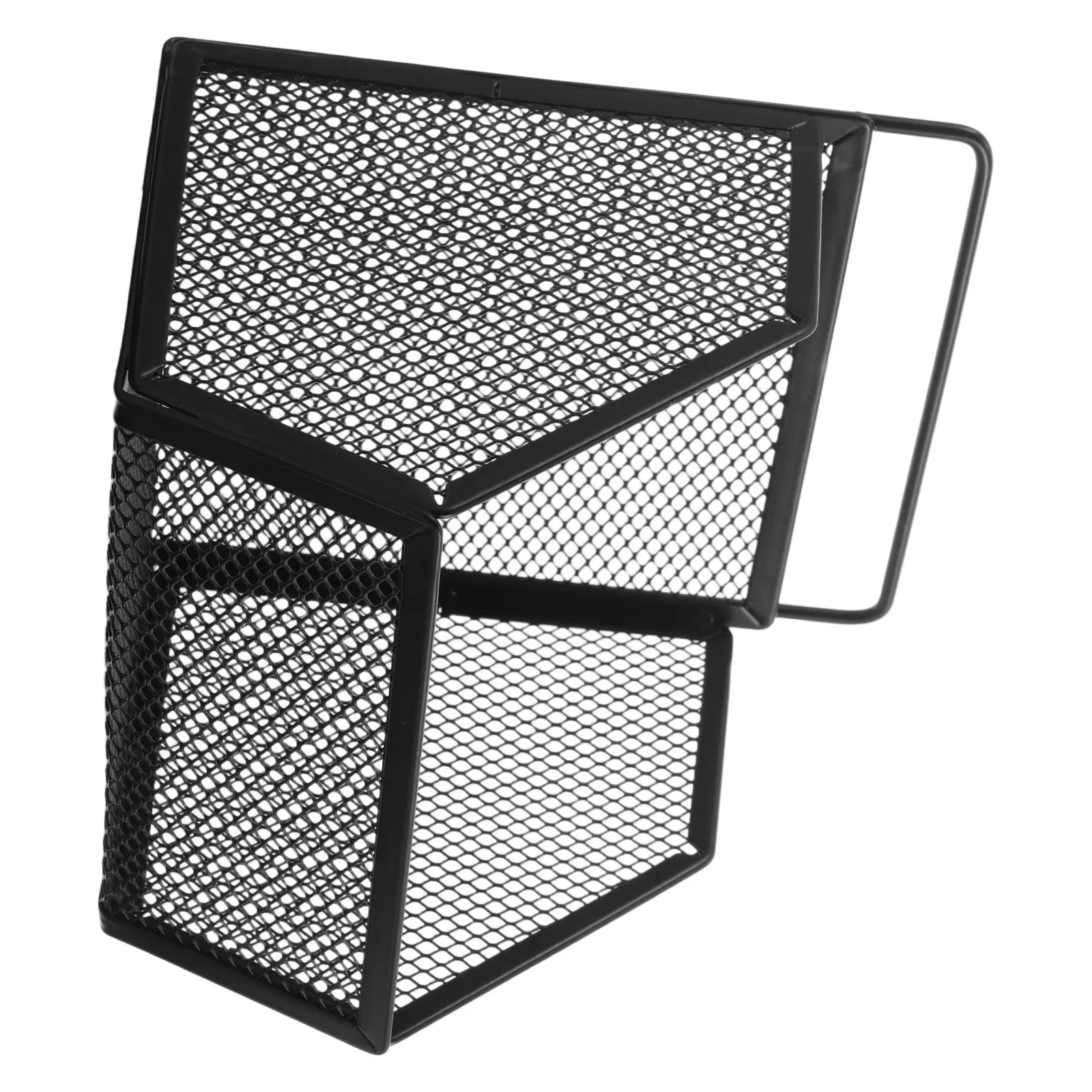 

Wall Mounted Hanging File Holder Metal Mesh Slanted Opening Organizer for Office Desktop Document Magazine Storage