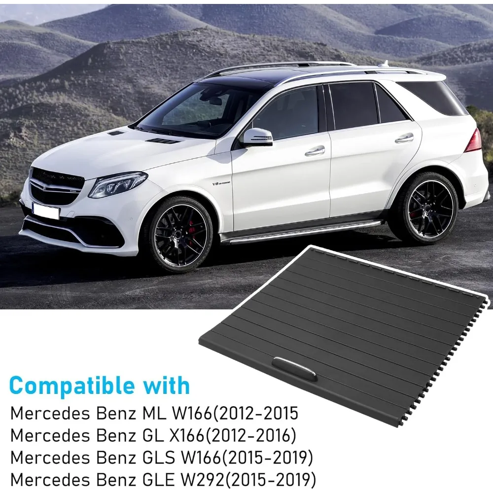 

Роликовая шторка-заглушка для подстаканников Mercedes-Benz ML W166, GL X166 (12-15), GLE W166, GLS W292 (15-2019) для центральной консоли