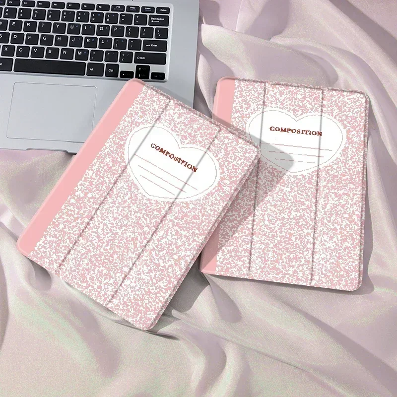 Funda Simple Love para iPad Mni4/5, carcasa de 7,9 pulgadas, Air3,Air4/5,Pro11, con portalápices, Auto Wake/Sleep Cover