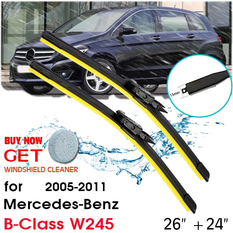 Car Wiper Window Windshield Rubber Silicon Refill Wiper For Mercedes-Benz B-Class W245 2005-2011 LHD/RHD 26