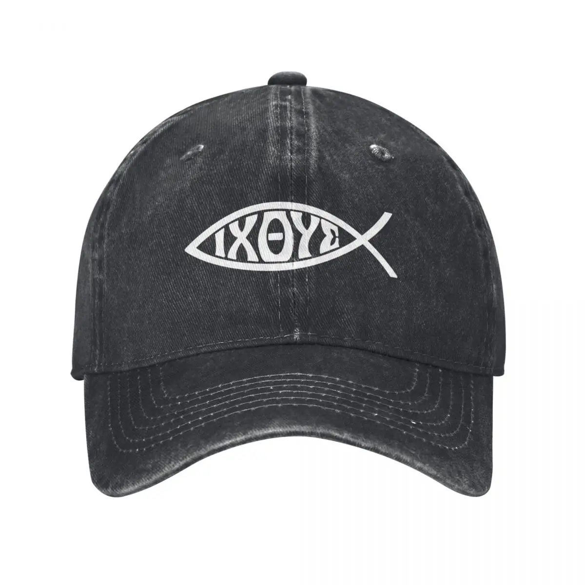 Ichthys or Ichtus IXOYE Christian Fish Baseball Cap Anime Hat fishing hat Beach party Hat Hats For Women Men's