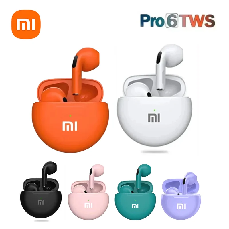 XIAOMI Bluetooth Headset Air Pro 6 TWS Wireless Touch Earbuds with Microphone Hifi Sound Sports Earbuds Music Headphones