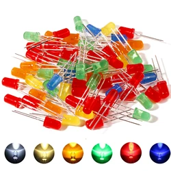 100pcs 5mm Led Diode Light Kit F5 lighting Emitting diodes For Science Experiment DIY Projects