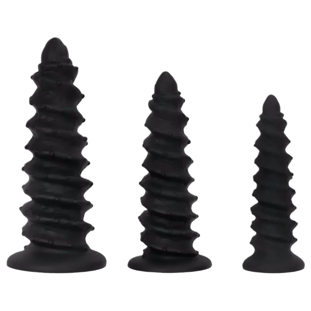 Threaded Silicone Dildo Tapered Tip  Extra-Long Giant Anal Plug for G-Spot Stimulation Masturbator Adult Sex Toys for Men Women