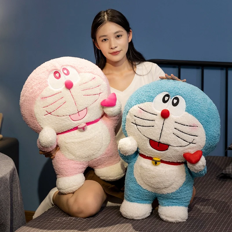 

55cm Big Size Doraemon Plush Toy Lovely Doraemon Stuffed Anime Doll Blue Pink Doraemon Plushies Throw Pillow Xmas Gifts Girl