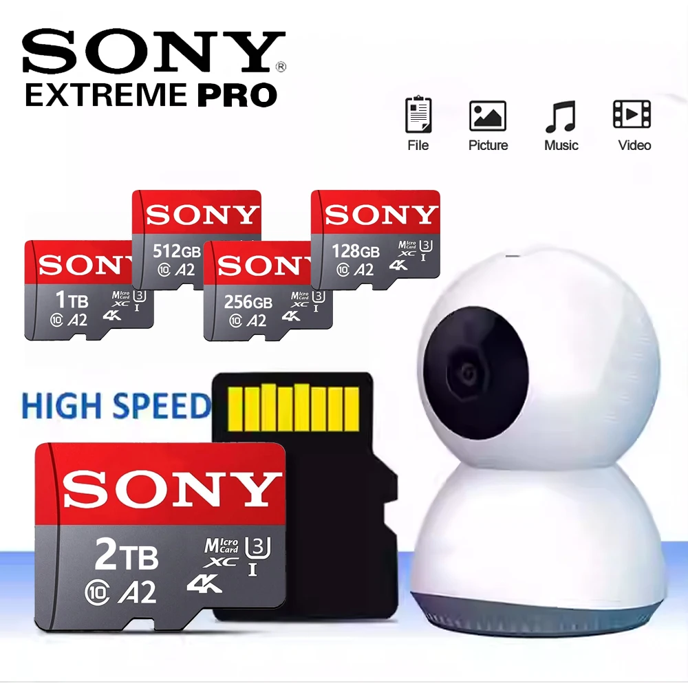 

SONY SD Memory Card 2TB 1TB High Speed Cartao De Memoria 128GB Support 4K v60 Micro TF SD Card 512GB For Lenovo Nintendo Switch