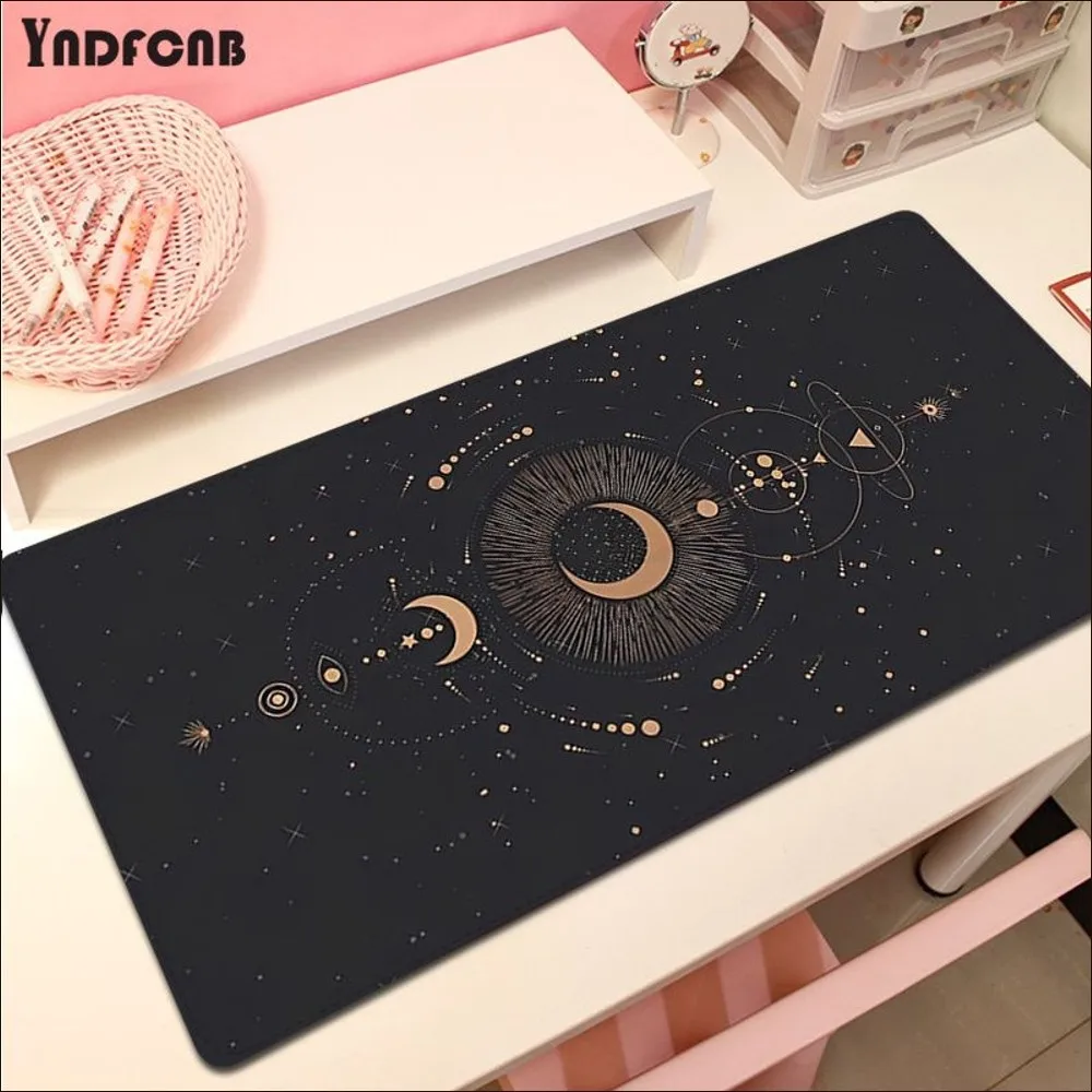 Imagem -06 - Magic Mousepad Fase da Lua Grande Mouse Pad de Jogos Tamanho de Borda de Bloqueio xl para World of Tanks cs go Zelda Quente