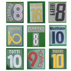 Retro Nameset Printing Club Team Customize Name Number Heat Transfer Soccer Patch Badge