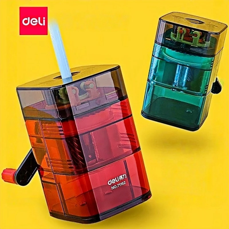 Sacapuntas automático, sacapuntas manual de cuerpo transparente, sacapuntas de manivela altamente atractivo, suministros de arte