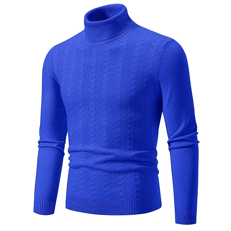 

Autum Sweatwear Men's Warm Pullover Sweaters Solid Color Half Zipper Coats V-neck Long Sleeve Knitted Tops